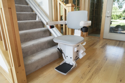 Stair Lift Costs depend on which types of stair lifts you purchase. This is a straight stair lift from Bruno